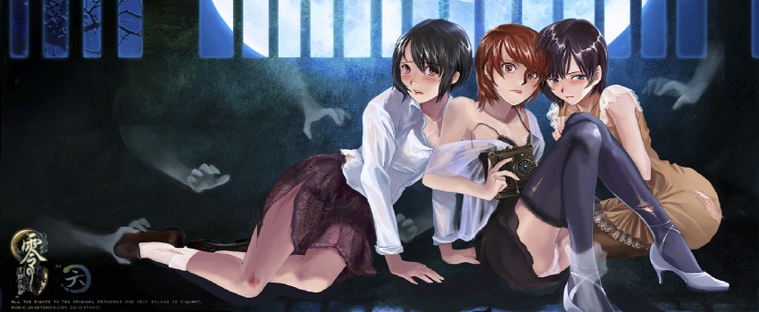 asou misaki, minazuki ruka, and tsukimori madoka (fatal frame and 1 more) drawn by c.quart