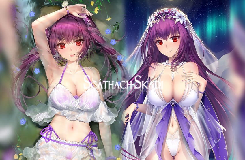 scathach and scathach skadi (fate and 1 more) drawn by au11