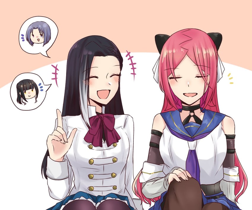 shiba tomoshibi, kagawa makina, jin no hana, and shin no hana (assault lily) drawn by nigari_(ngari_0115)