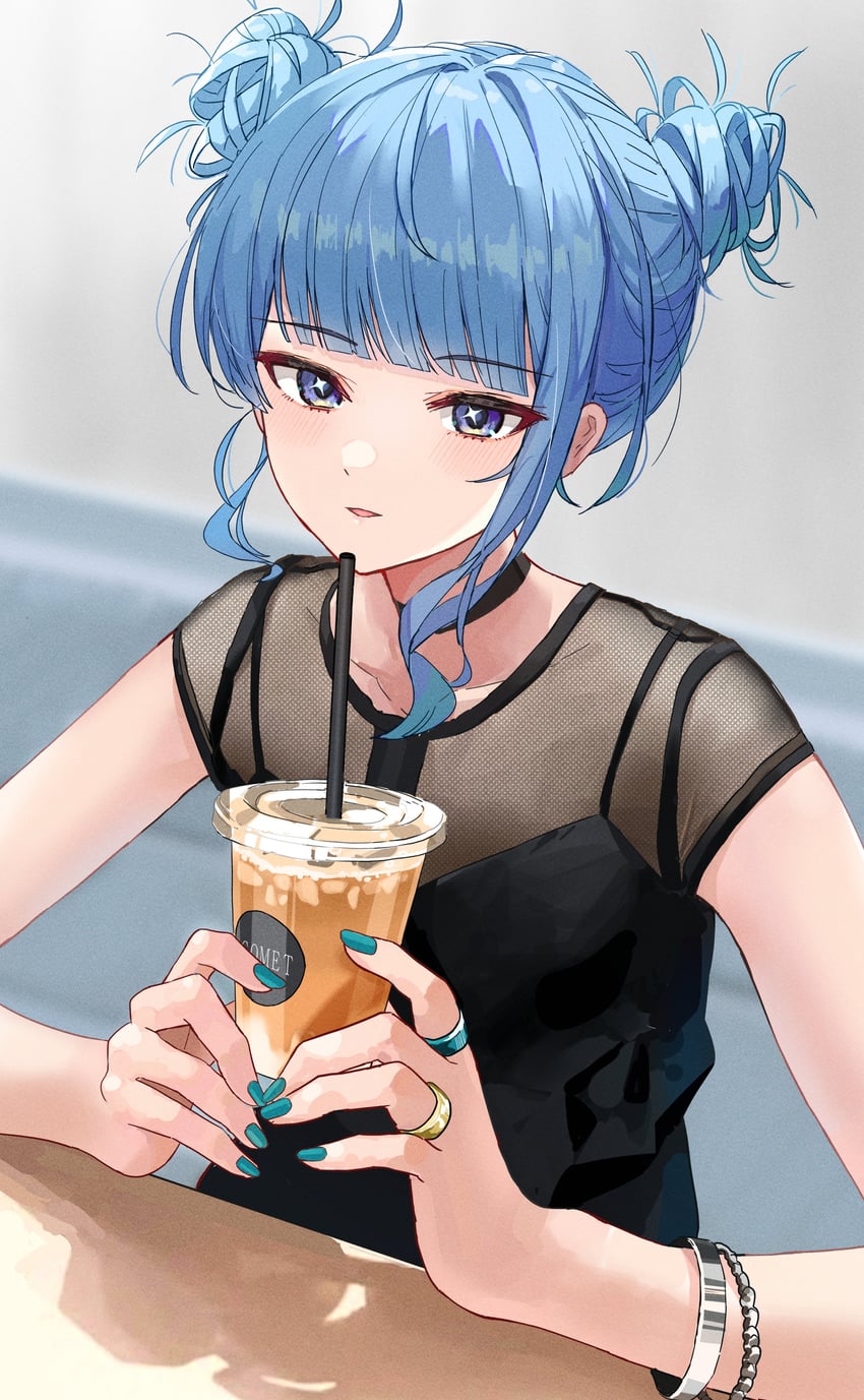 hoshimachi suisei (hololive) drawn by tagosaku_(tatsukiuma0329)