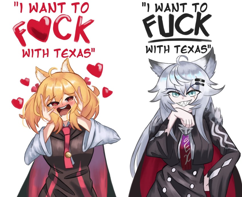 lappland, sora, and lappland the decadenza (arknights) drawn by mintmosse