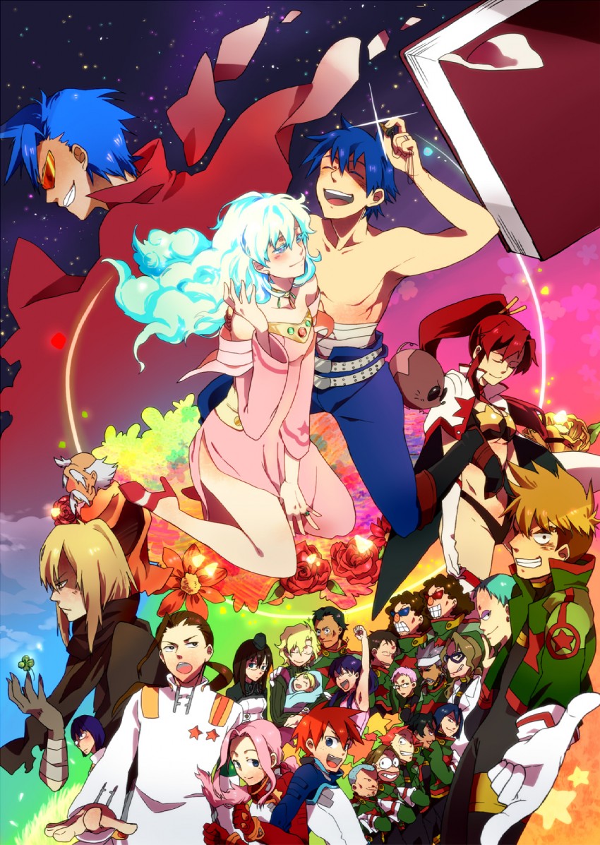 yoko littner, nia teppelin, simon, kamina, boota, and 20 more (tengen toppa gurren lagann) drawn by ikuryomaga