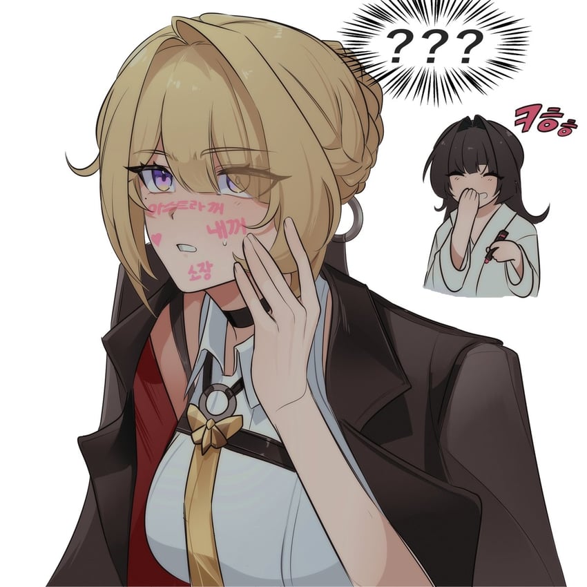 evelyn chevalier and astra yao (zenless zone zero) drawn by mizmizu27