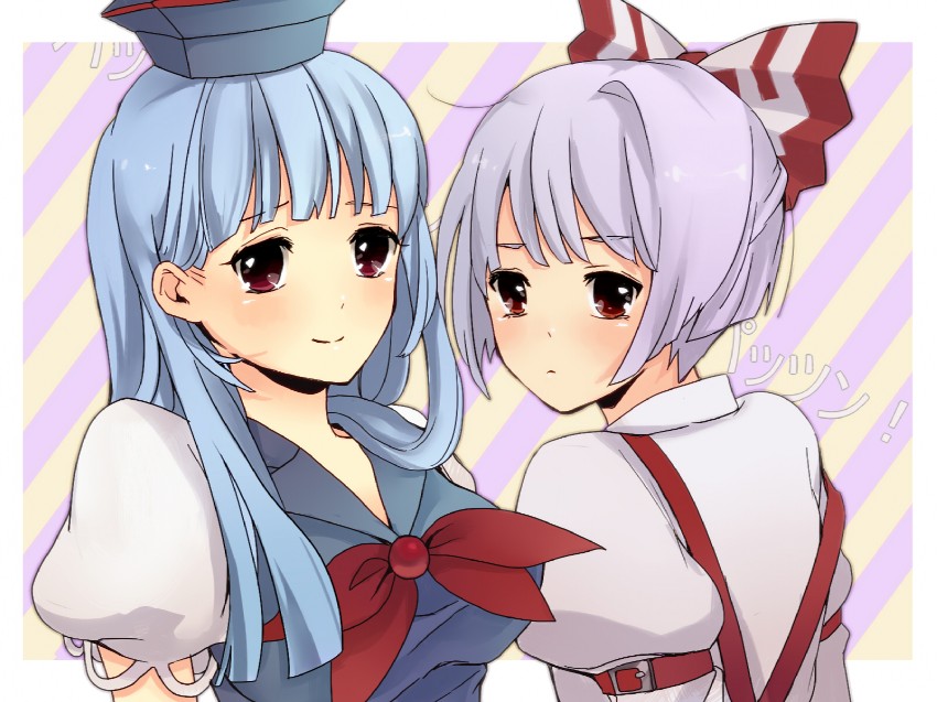 fujiwara no mokou and kamishirasawa keine (touhou) drawn by emuo_(mosao)