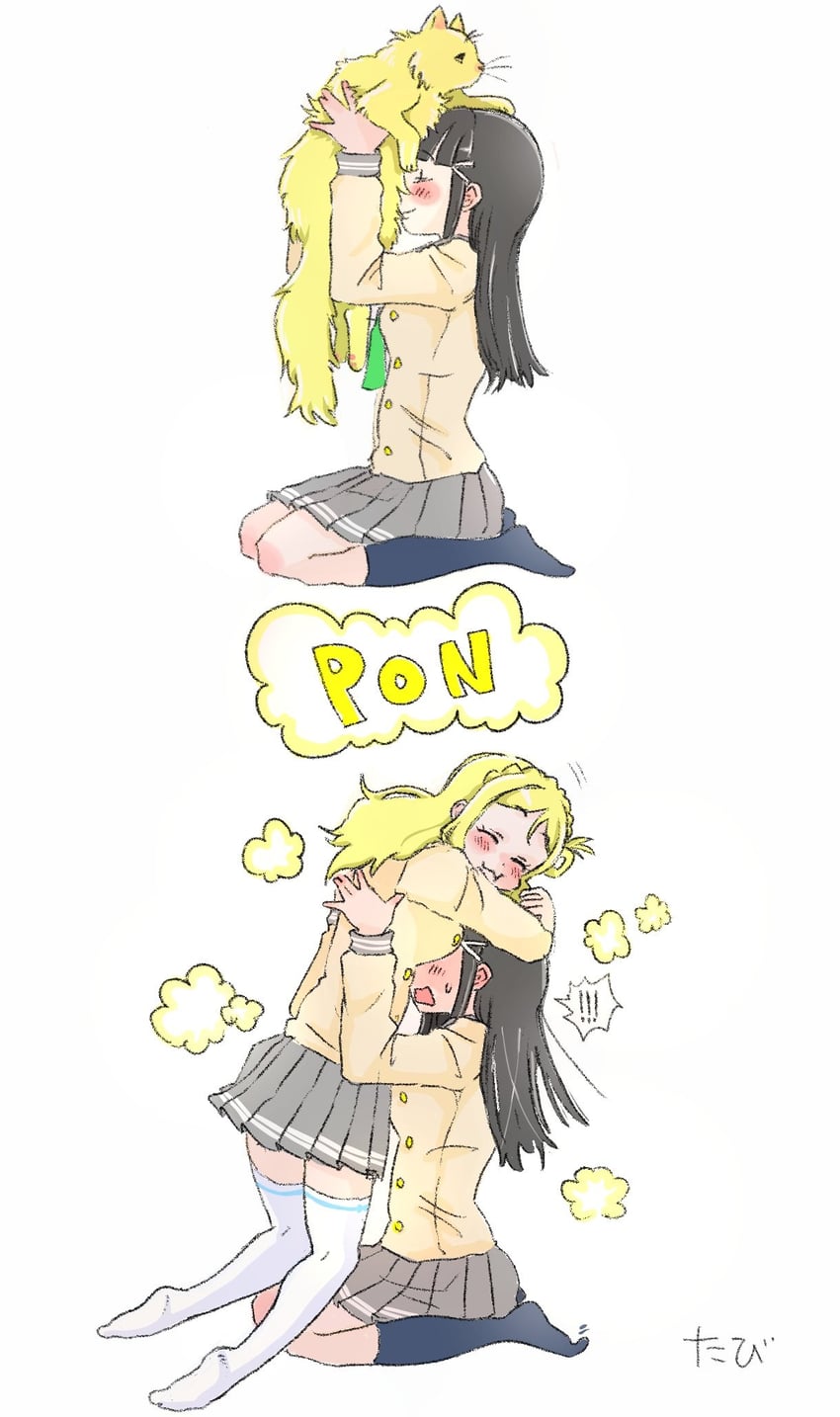 kurosawa dia and ohara mari (love live! and 1 more) drawn by ukakoro2132
