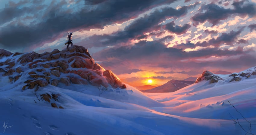 dovahkiin (the elder scrolls and 1 more) drawn by michal_kus