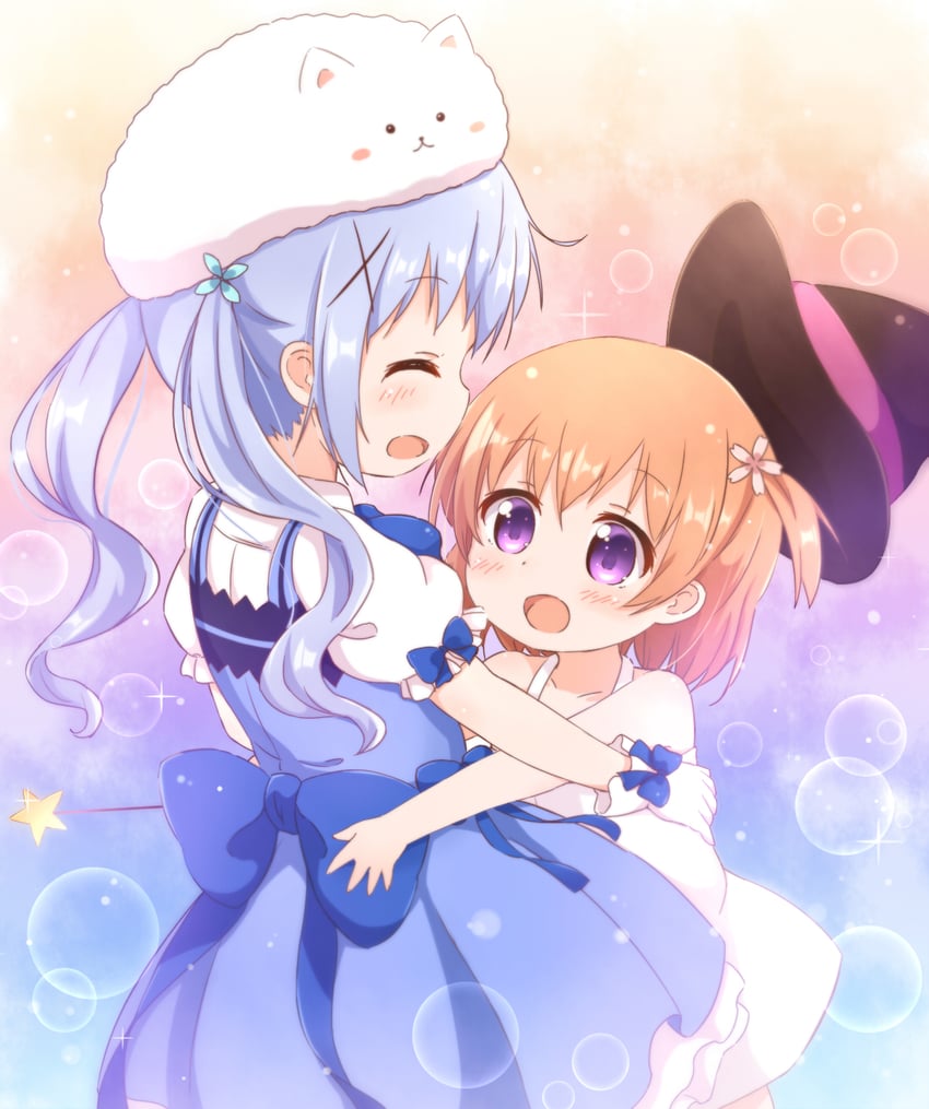 kafuu chino, hoto cocoa, and tippy (gochuumon wa usagi desu ka?) drawn by araki495