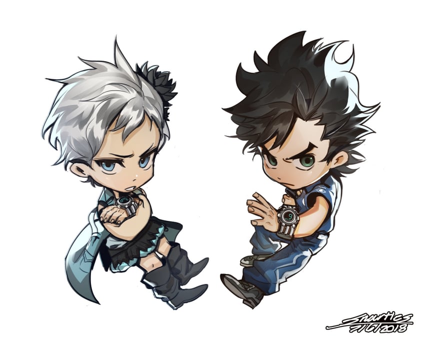 phi and sigma (kyokugen dasshutsu and 1 more) drawn by snartles
