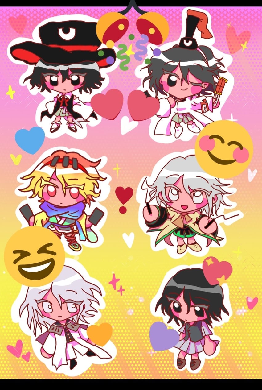 enraku tsubakura, houlen yabusame, senri tsurubami, zuifeng tenkai, shitodo hoojiro, and 1 more (len'en) drawn by gud_490811