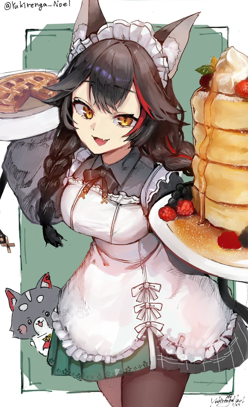 ookami mio and miofa (hololive) drawn by xue_lian_wa_noel