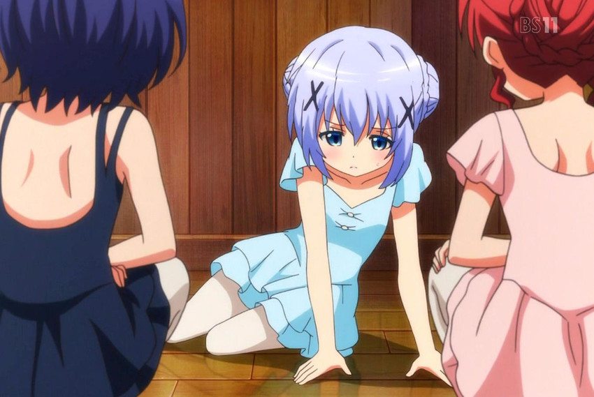 kafuu chino, jouga maya, and natsu megumi (gochuumon wa usagi desu ka?)
