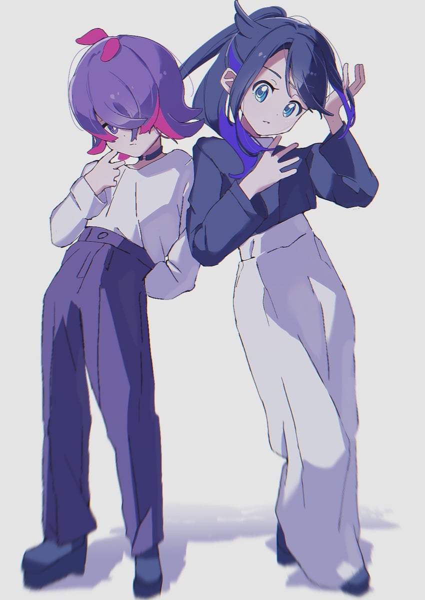 liko and dot (pokemon and 1 more) drawn by xh8sr