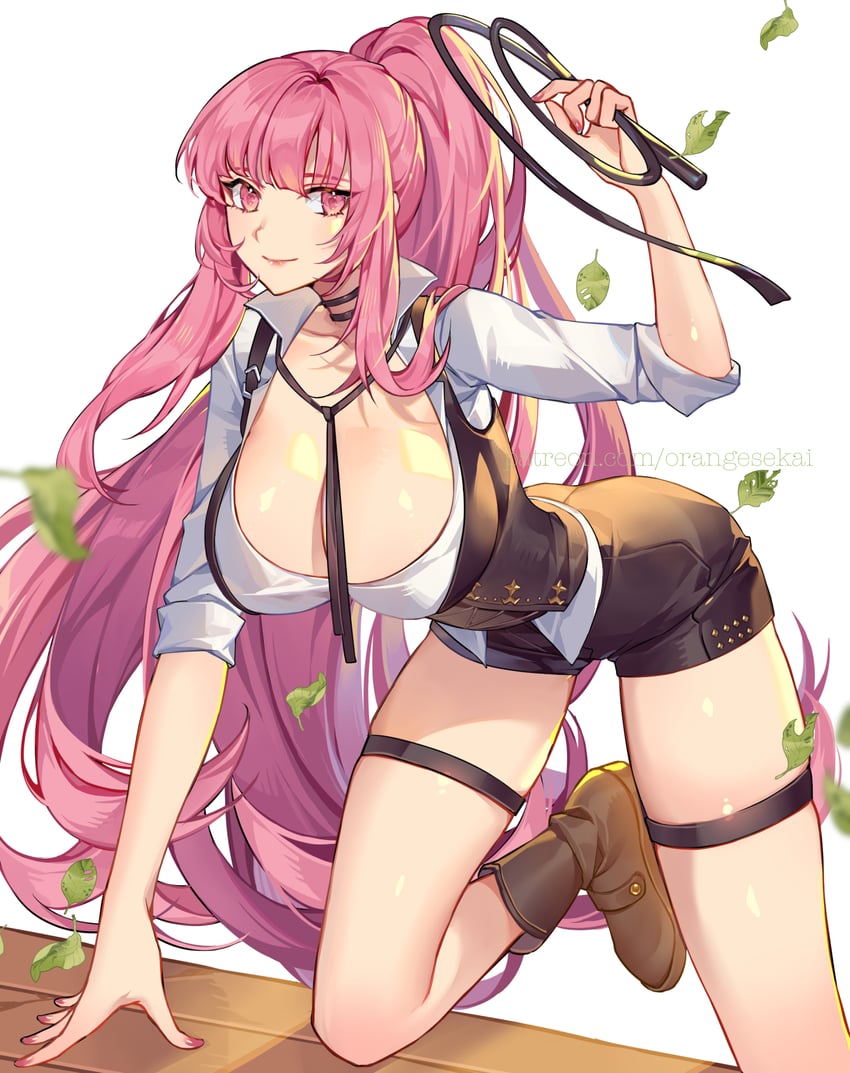 mori calliope (hololive and 1 more) drawn by orange_sekaii