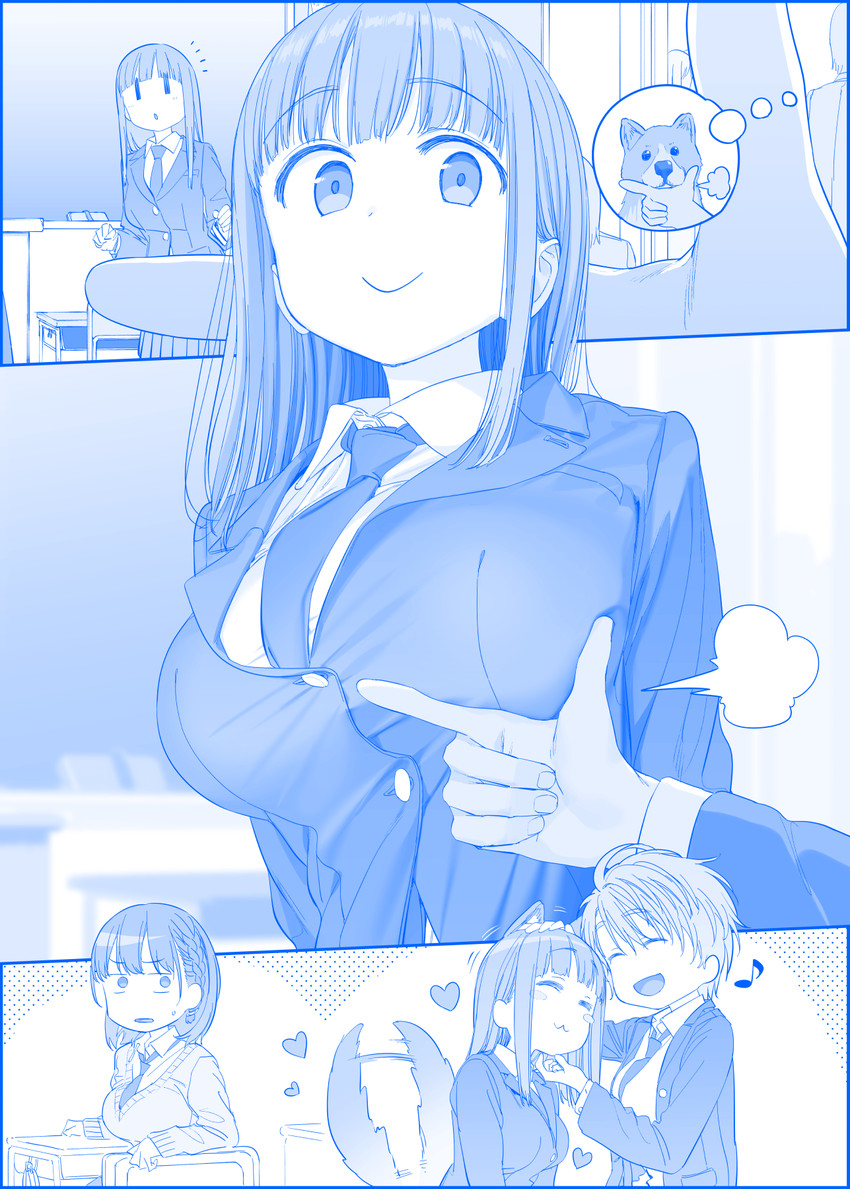 ai-chan, volley-bu-chan, and ai-chan's sister (getsuyoubi no tawawa) drawn by himura_kiseki