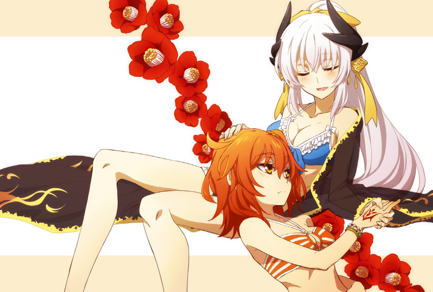 fujimaru ritsuka and kiyohime (fate and 1 more) drawn by oiun
