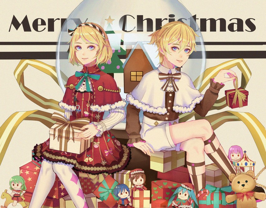 hatsune miku, kagamine rin, kagamine len, kaito, meiko, and 2 more (vocaloid) drawn by aikou_echo