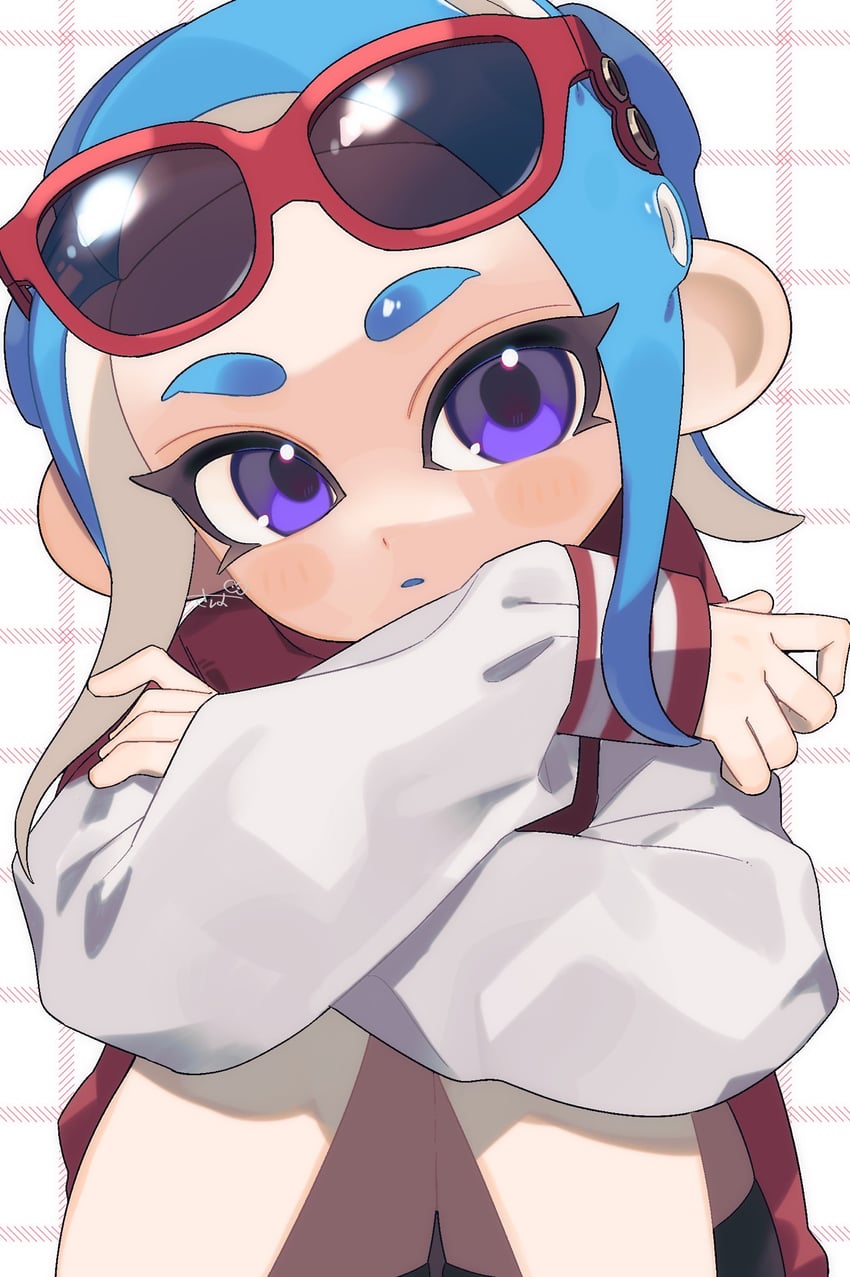 octoling player character and octoling girl (splatoon and 1 more) drawn by sabata_saba