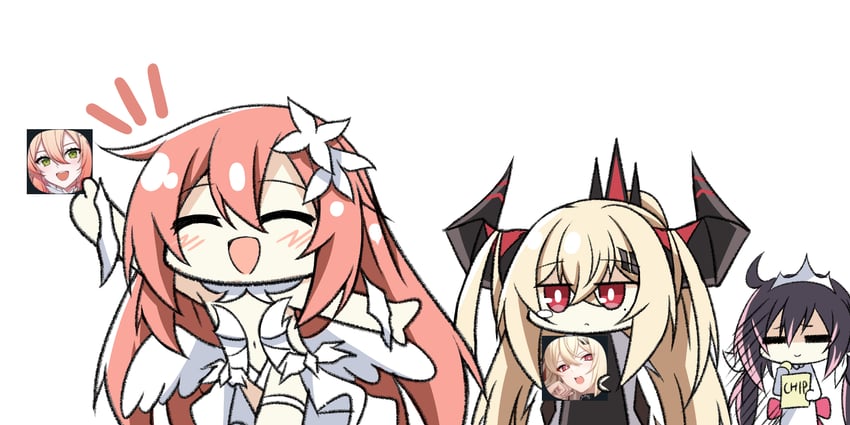 rosaria le friede, yuna springfield, and ecclesia (counter:side) drawn by jazz9207