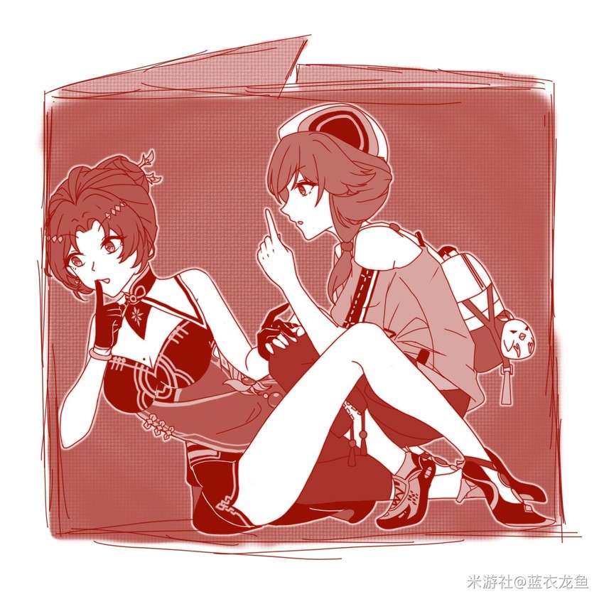 fu hua and murata himeko (honkai and 1 more) drawn by lan_yi_long_yu