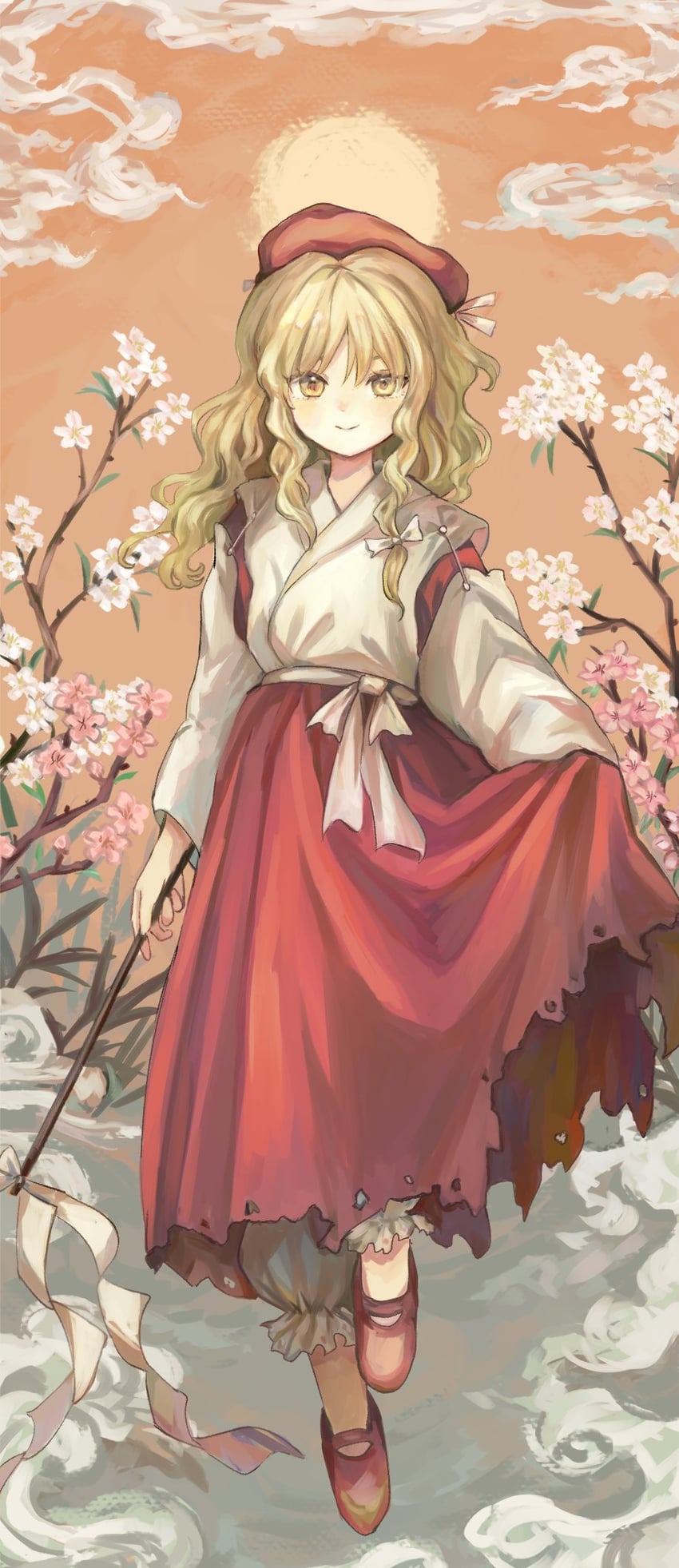 hourai girl (touhou and 1 more) drawn by sasami_(shiroi_fuwafuwa)