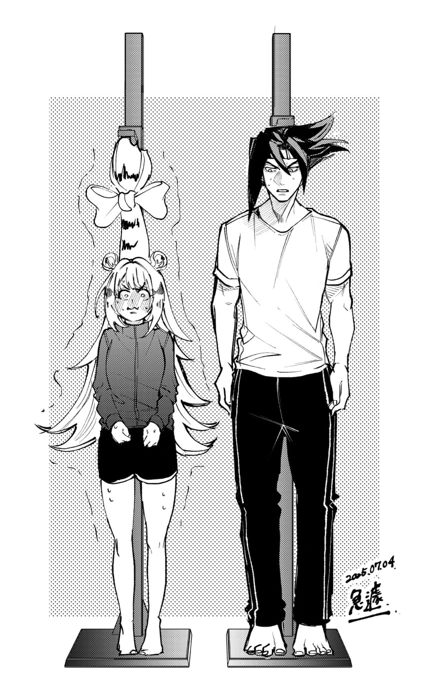 ju fufu and anton ivanov (zenless zone zero) drawn by aruaruhizen117