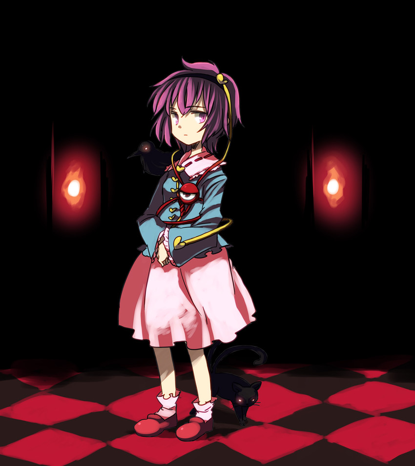 komeiji satori, kaenbyou rin, and reiuji utsuho (touhou) drawn by hachi_(8bit_canvas)