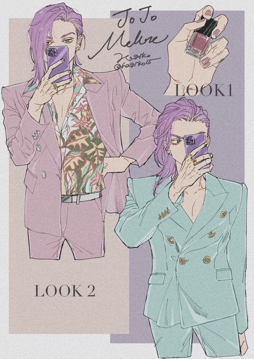 melone (jojo no kimyou na bouken and 1 more) drawn by hagiko15