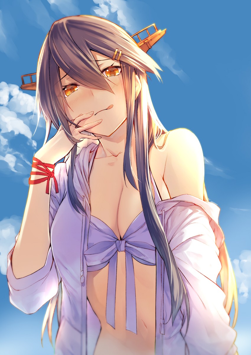 haruna and haruna kai ni (kantai collection) drawn by kyougoku_touya