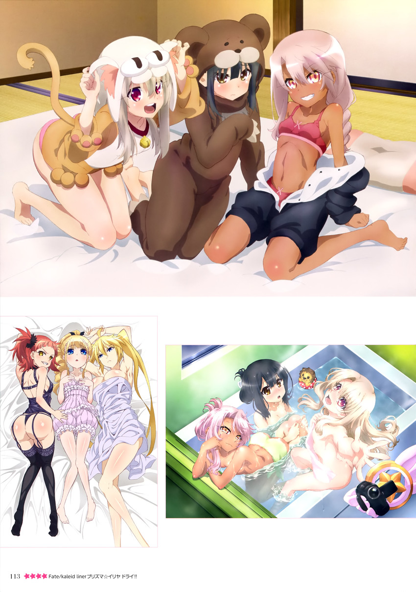 illyasviel von einzbern, chloe von einzbern, miyu edelfelt, magical ruby, neco-arc, and 3 more (fate and 1 more)