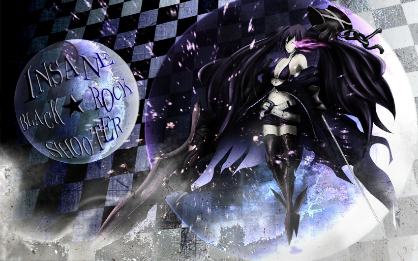 insane black rock shooter (black rock shooter) drawn by takonasu