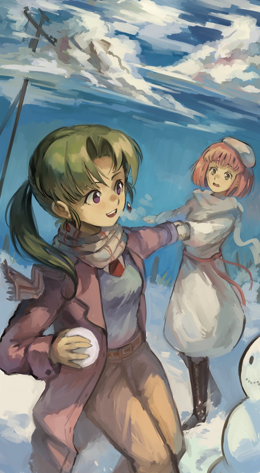 hatsuseno alpha and takatsu kokone (yokohama kaidashi kikou) drawn by kornod