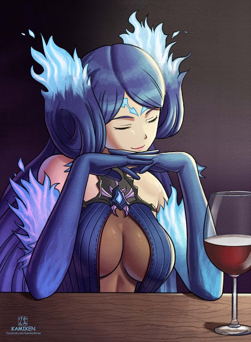 brighid (xenoblade chronicles and 1 more) drawn by kami_mitsugu_(kamiken)