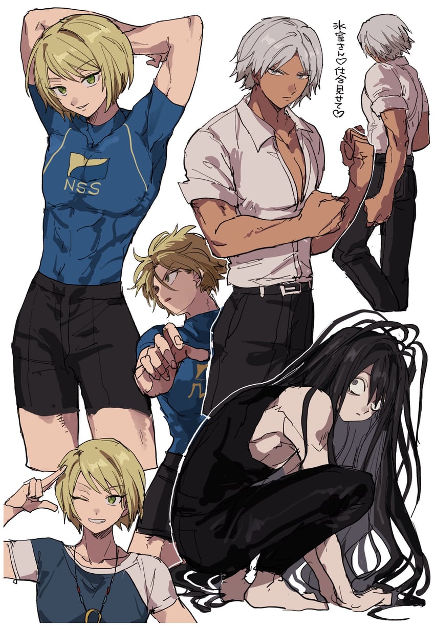 imai cosmo, inaba ryou, and himuro ryou (kengan and 1 more) drawn by aoi_(yooo009)