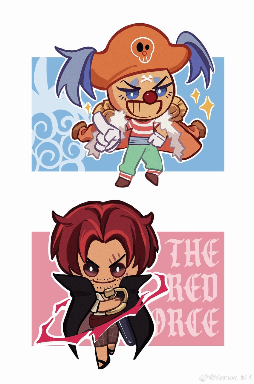 shanks and buggy the clown (one piece and 1 more) drawn by vamos_mk