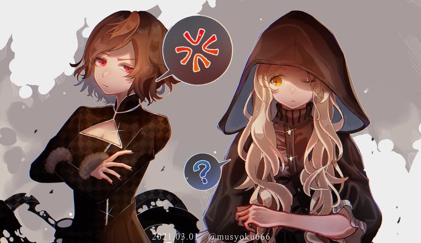 merula snyde and protagonist (wizarding world and 2 more) drawn by mushoku