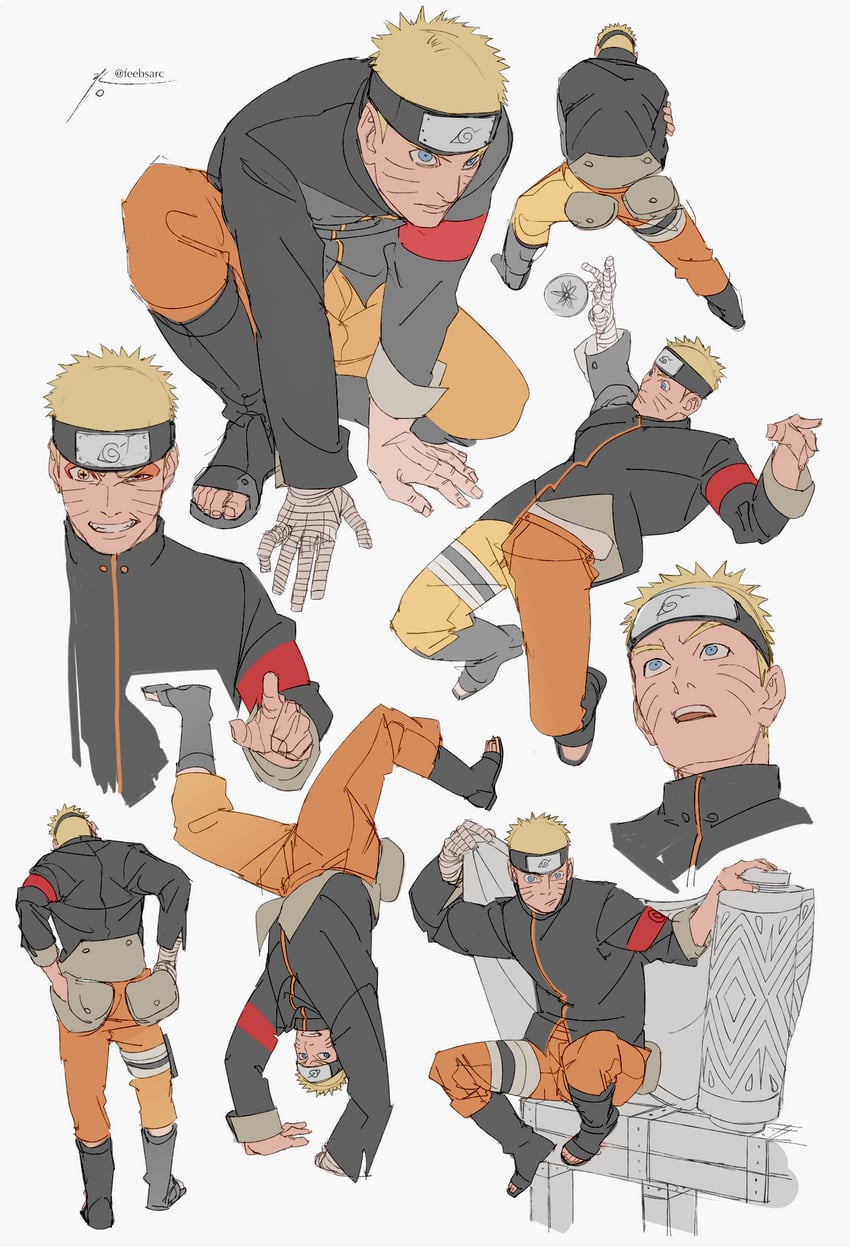 uzumaki naruto (naruto and 1 more) drawn by zifletts