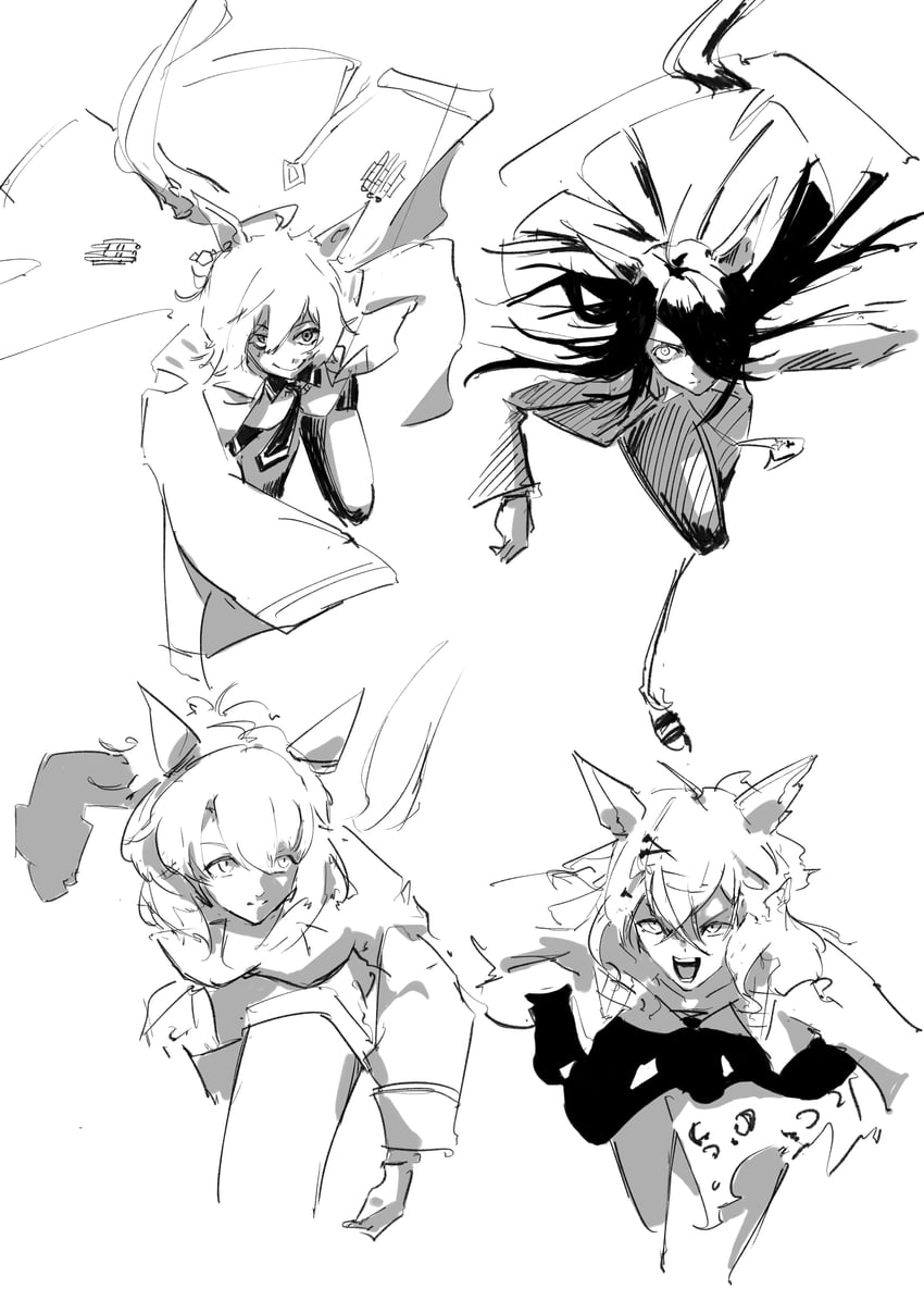 agnes tachyon, manhattan cafe, jungle pocket, and dantsu flame (umamusume) drawn by ringring_(artist)