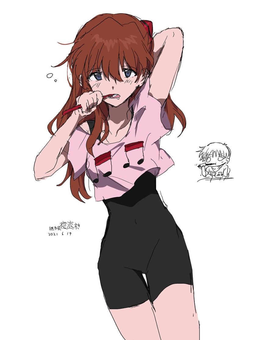 souryuu asuka langley and ikari shinji (neon genesis evangelion) drawn by takatisakana