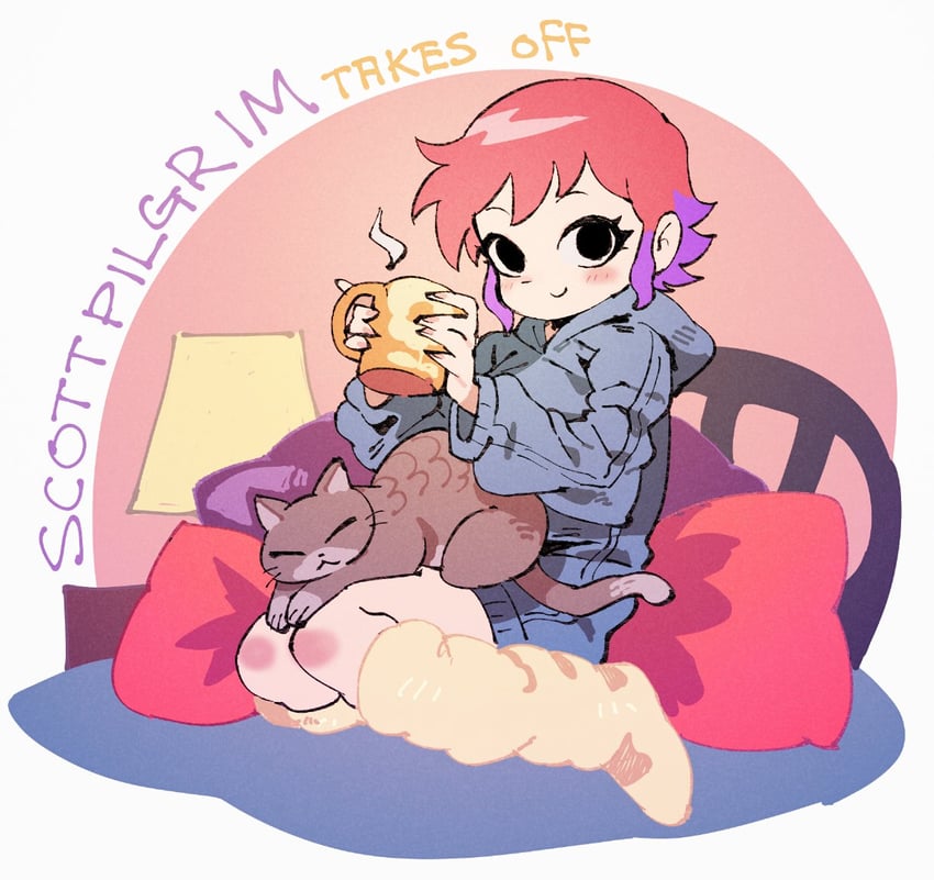 ramona flowers and gideon (scott pilgrim and 1 more) drawn by tetsu_(teppei)