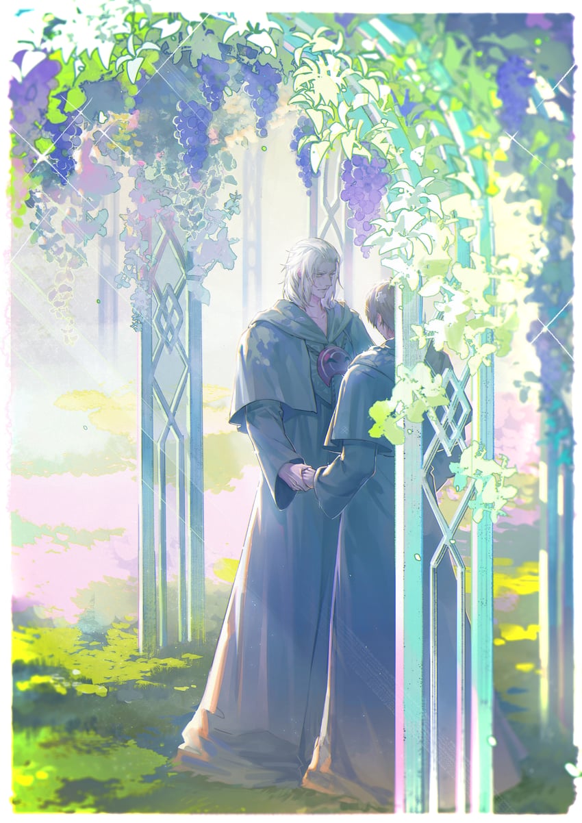warrior of light, adventurer, and emet-selch (final fantasy and 1 more) drawn by seikobaba