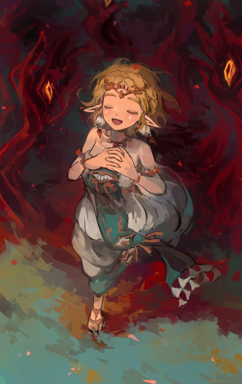 princess zelda and gloom spawn (the legend of zelda and 1 more) drawn by myon_(myonninn)