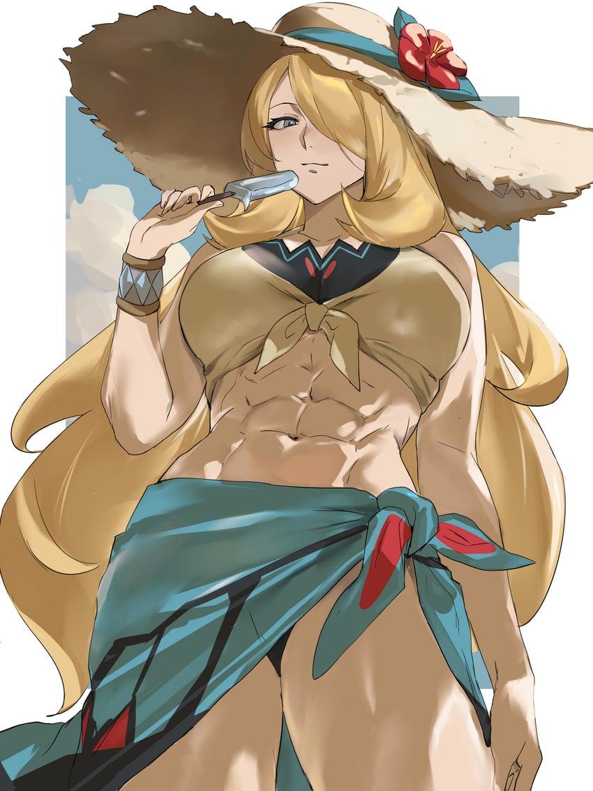 cynthia (pokemon and 1 more) drawn by taiyang_yu