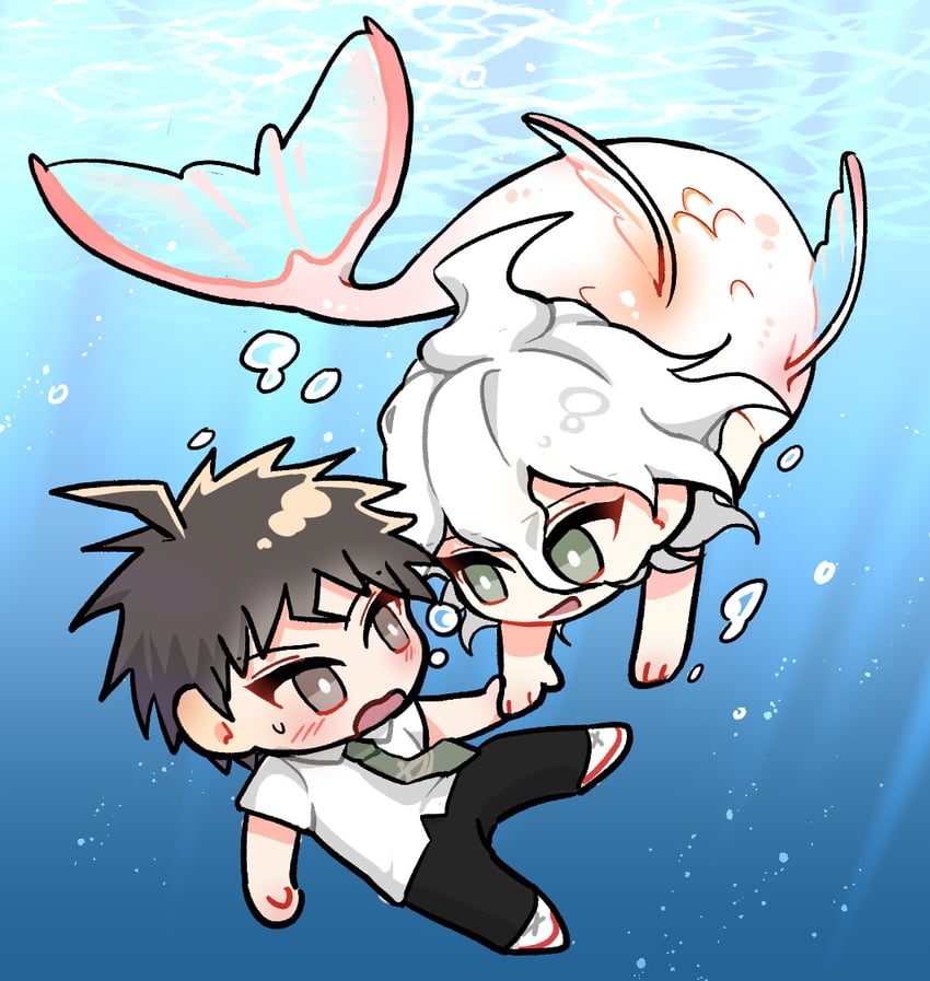 komaeda nagito and hinata hajime (danganronpa and 1 more) drawn by seumol_sx