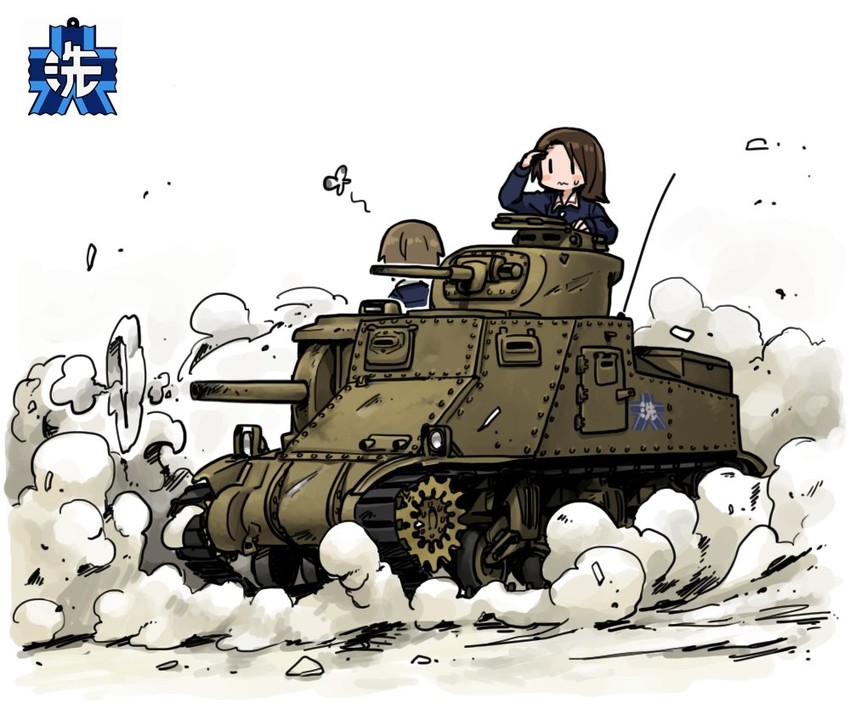 sawa azusa and maruyama saki (girls und panzer) drawn by anyan_(jooho)