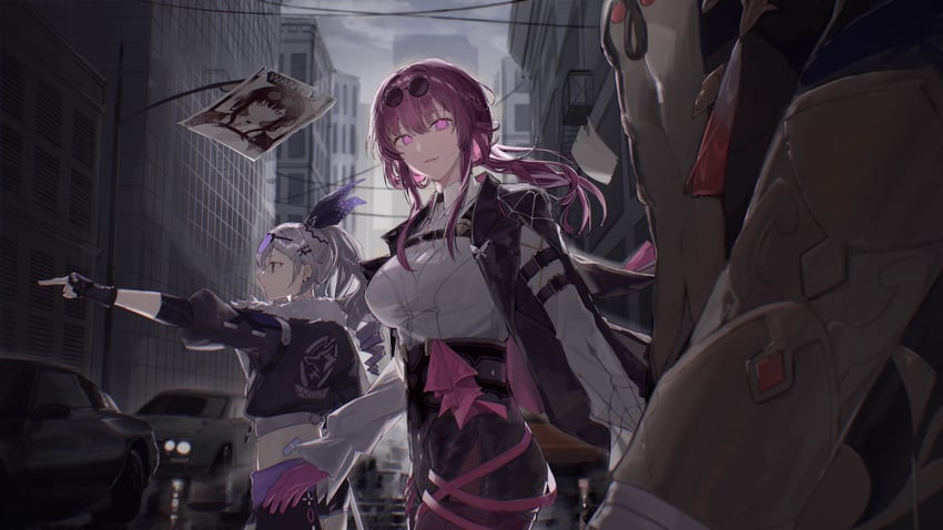 kafka, silver wolf, and blade (honkai and 1 more) drawn by exec_(exec0exec)