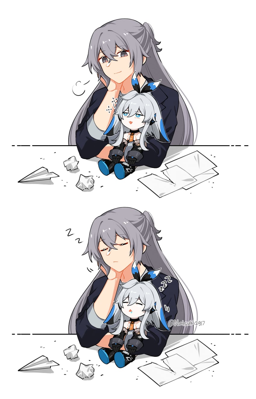 bronya zaychik and project bunny (honkai and 1 more) drawn by natsuki_(2917)