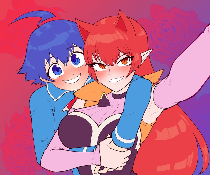 suzuki iruma and azazel ameri (mairimashita! iruma-kun) drawn by riley_av