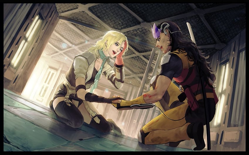 aleph and hiroko (shin megami tensei and 1 more)