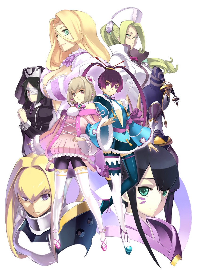 saki, finnel, soma, filament, sakia-rumei, and 3 more (ar tonelico and 1 more) drawn by nagi_ryou