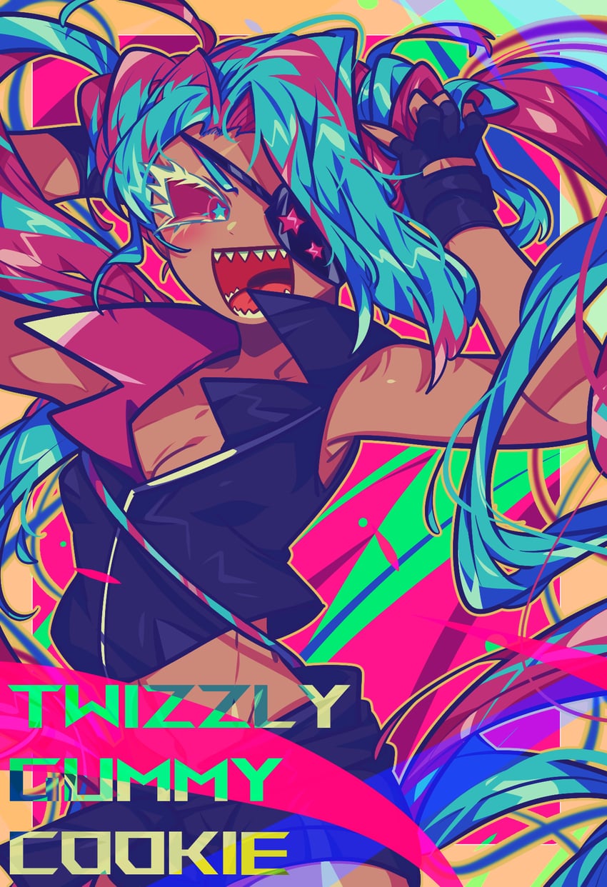 twizzly gummy cookie (cookie run and 1 more) drawn by omoyu_(nakyu715)